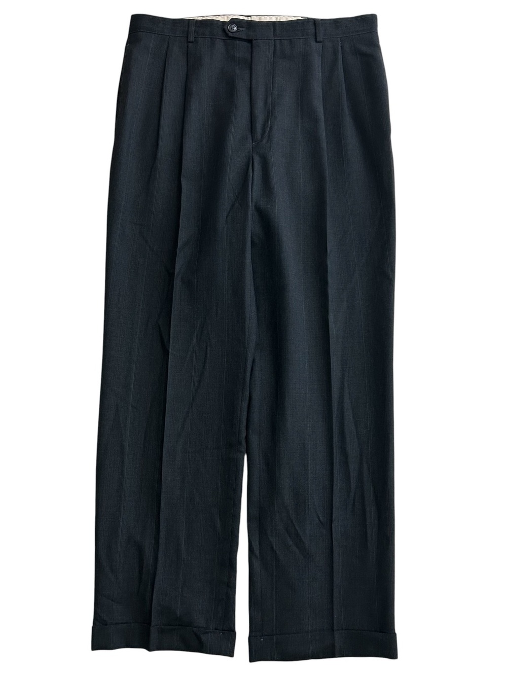 Vtg Haggar Gallery Men’s Wool Blend Pleated Dress Trousers Size 33x30